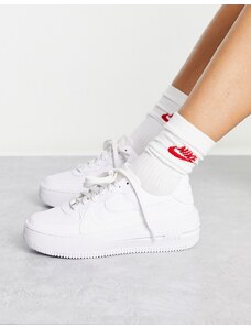Nike - Air Force 1 - Sneakers con plateau bianco triplo