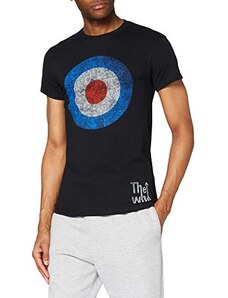 Rock Off - The Who Target Distressed Tee, t-shirt Uomo, Nero (Black), Small