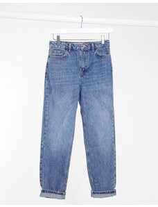 Topshop - Mom jeans lavaggio blu medio