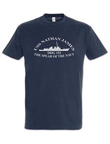 Urban Backwoods Nathan James Uomo T-Shirt Blu Taglia XL