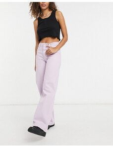 Monki - Yoko - Jeans a fondo ampio in cotone lilla - PURPLE-Viola