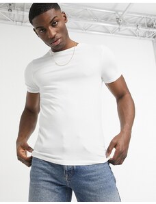River Island - T-shirt attillata bianca-Bianco