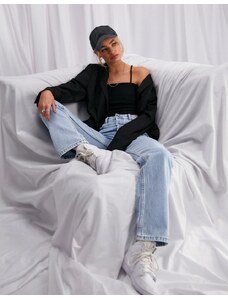 ASOS DESIGN - Jeans dritti lavaggio chiaro vintage anni '90-Blu