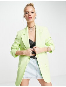 Bershka - Blazer oversize color lime-Verde