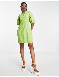 Envii - Vestito corto strutturato con maniche a sbuffo verde