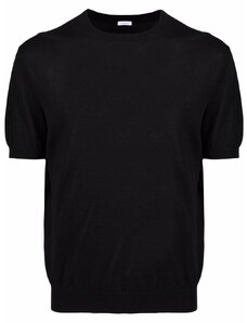 Malo T-shirt nera in maglia