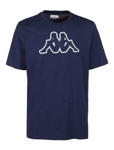 Kappa T-shirt Girocollo Con Stampa Disegno Manica Corta Uomo Blu Taglia Xl