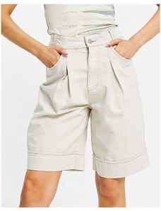 Vero Moda - Aware - Pantaloncini da città sartoriali in cotone écru - CREAM-Bianco