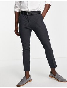 New Look - Pantaloni da abito slim corti blu navy