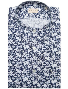 Xacus Camicia Tailor Fit floreale in lino e cotone