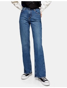 Topshop - Jeans a zampa comodi blu medio