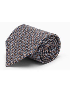 Salvatore Ferragamo Uomo Accessori Cravatte e accessori Cravatte Uomo Cravatta in seta stampa Gancini Blu 
