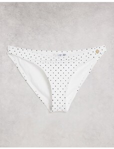 Superdry - Cassie - Slip bikini bianchi a pois-Bianco