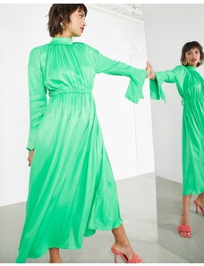 ASOS EDITION - Vestito lungo oversize con coulisse verde