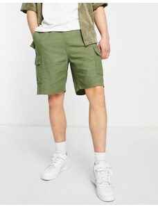 Selected Homme - Pantaloncini cargo ampi verde kaki