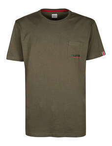 Baci & Abbracci T-shirt Uomo In Cotone Con Taschino Manica Corta Verde Taglia L