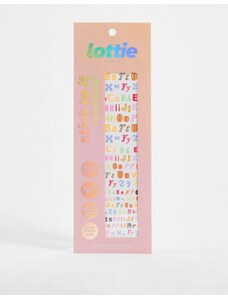 Lottie London - Adesivi per unghie Stick To It - Alphabet-Multicolore