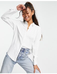 New Look - Camicia bianca con bottoni-Bianco