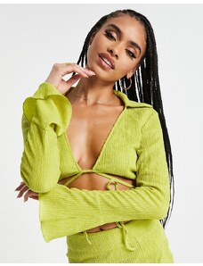 Simmi Clothing Simmi - Camicia corta lime in coordinato-Verde