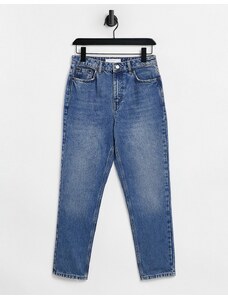 Topshop - Original - Mom jeans lavaggio blu medio