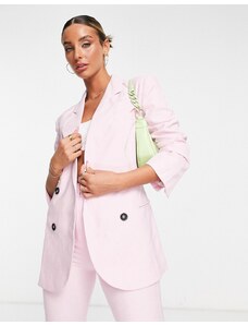 ASOS DESIGN - Blazer da abito rosa stretto in vita