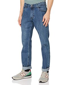Wrangler Authentic Regular Jeans, Blu (Blue Mid Stone), 36W / 30L Uomo