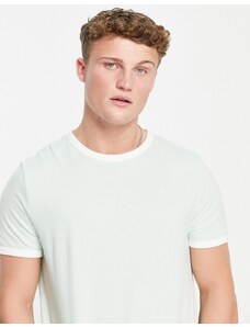 ASOS DESIGN - T-shirt verde chiaro con bordi bianchi a contrasto