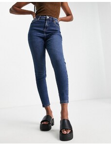 Miss Selfridge - Emily - Jeans skinny alla caviglia e a vita alta lavaggio blu scuro