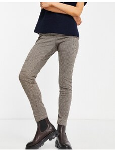 Vero Moda - FRSH - Pantaloni skinny marroni a quadri-Marrone
