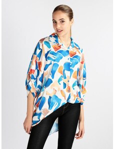 Wodemaya Maxi Camicia Donna Oversize Blu Taglia Unica