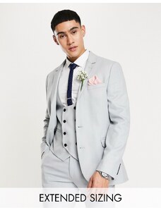 ASOS DESIGN Wedding - Giacca da abito super skinny micro testurizzata, colore blu nebbia