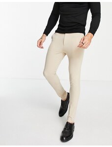ASOS DESIGN - Pantaloni super skinny eleganti grigio pietra-Neutro