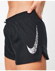 Nike Running - Pantaloncini neri Dri-FIT con logo Nike-Nero