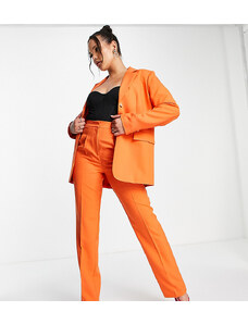 ASOS Tall ASOS DESIGN Tall - Pantaloni da abito maschili arancioni con vita elasticizzata-Arancione