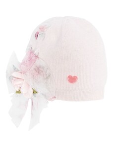 Berretto lana con rose Monnalisa Bambina Accessori Cappelli e copricapo Berretti 