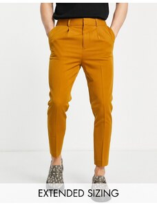 ASOS DESIGN - Pantaloni eleganti affusolati color cammello-Neutro
