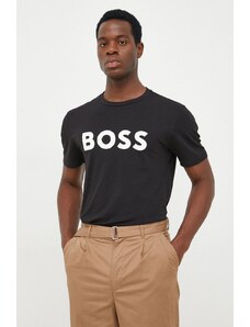 Boss Orange BOSS t-shirt in cotone BOSS CASUAL uomo colore nero