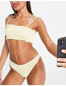 The Frolic - Louisa - Top bikini arricciato color limone-Giallo