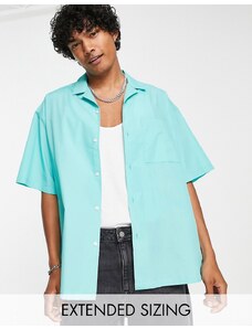 ASOS DESIGN - Camicia di jeans oversize squadrata color verde acqua
