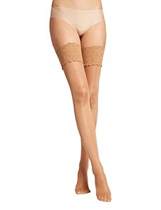 Wolford Satin Touch 20 Stay-Up Collant, 20 DEN, Beige (Gobi 4365), L Donna