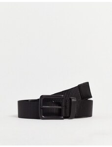 ASOS DESIGN - Cintura ampia in tessuto nero con dettagli neri-Verde