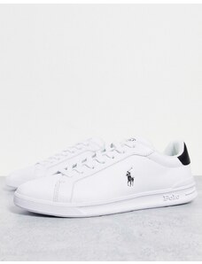 Polo Ralph Lauren - Heritage Court - Sneakers in pelle bianche con logo-Bianco
