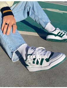 adidas Originals - Forum - Sneakers basse bianche e verde college-Bianco