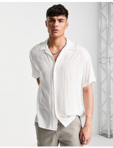 Jack & Jones Originals - Camicia oversize bianca con rever-Bianco