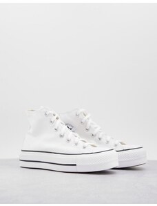 converse bianche alte donna