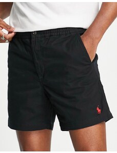 Polo Ralph Lauren - Prepster - Pantaloncini in twill neri con logo-Nero