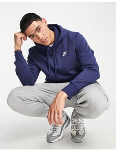 Nike Club - Felpa unisex con cappuccio blu navy