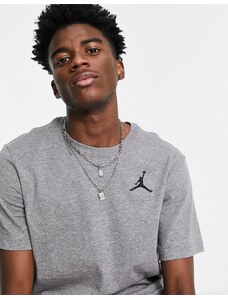 Jordan - Jumpman - T-shirt mélange con logo piccolo-Grigio