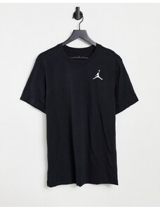 Jordan - Jumpman - T-shirt nera con logo piccolo-Nero