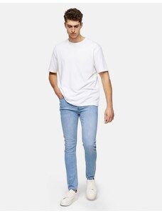 Topman - Jeans skinny elasticizzati lavaggio blu chiaro